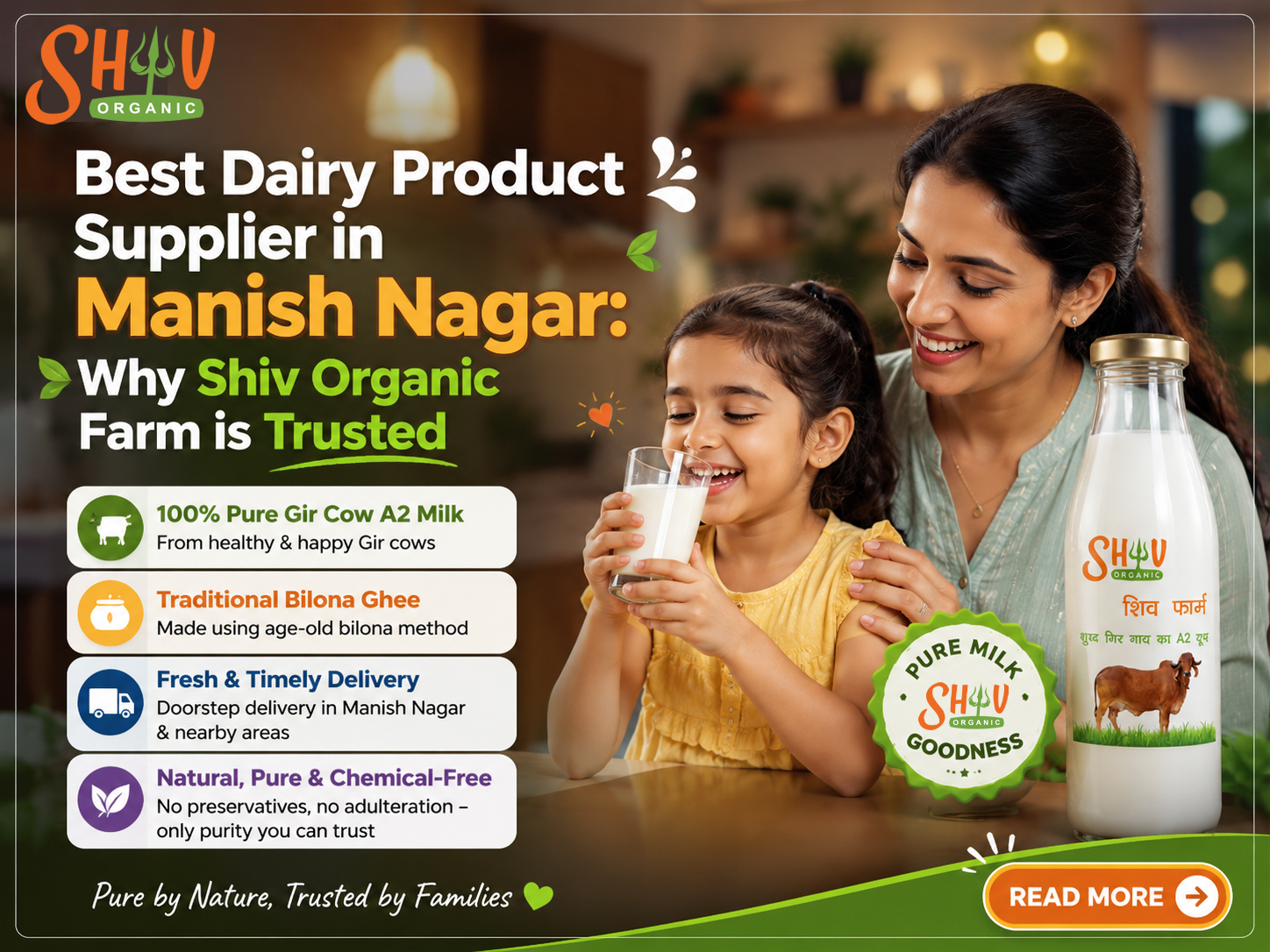 Best Dairy Product Supplier in Manish Nagar: Why Shiv Organic Farm is Trusted
